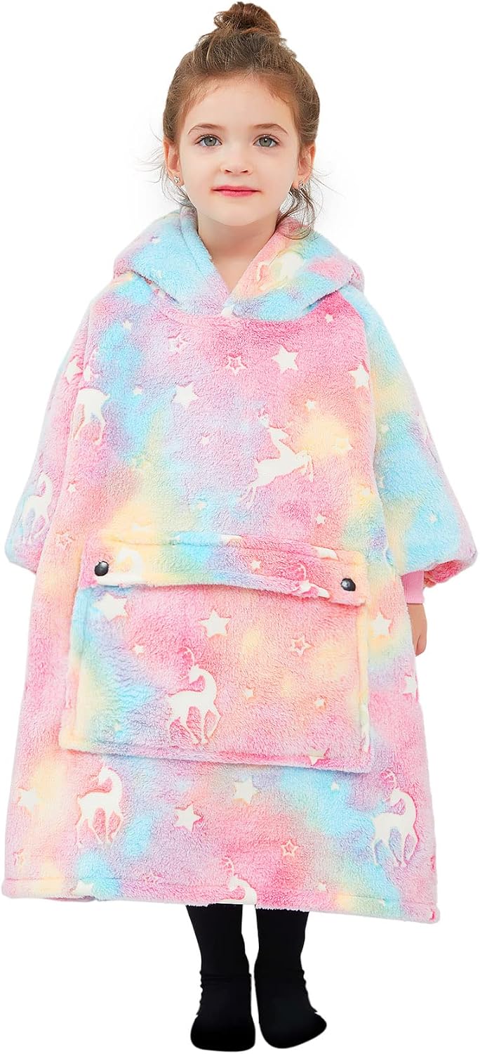 KFUBUO Wearable Blanket Hoodie for Adults Sherpa All Patterns Cat Oversized Sweatshirt Blanket with Pockets for Women