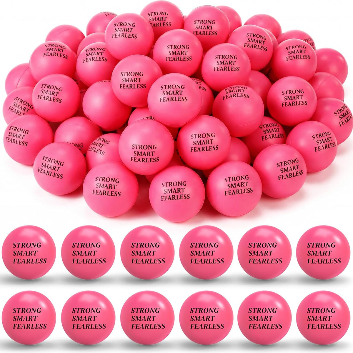 Sotiff 100 Pcs Motivational Balls Bulk for Adults, Ten Colors Inspirational