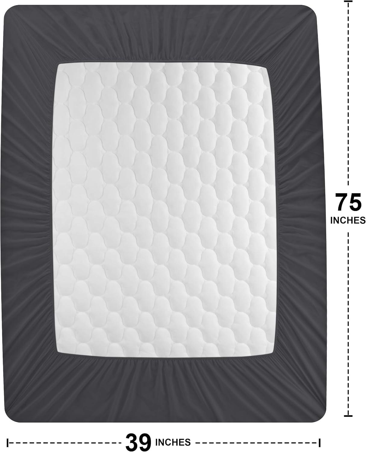 Utopia Bedding Waterproof Mattress Protector, Queen Mattress Pad, Noiseless Quilted Fitted Cover with Deep Pocket Stretches up to 16 Inches (White)