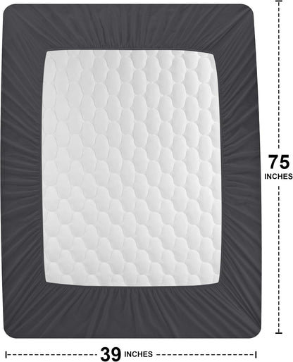 Utopia Bedding Waterproof Mattress Protector, Queen Mattress Pad, Noiseless Quilted Fitted Cover with Deep Pocket Stretches up to 16 Inches (White)