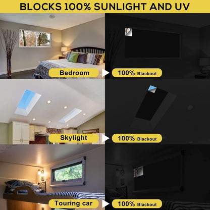 Blackout Curtains 100% Blackout Blinds Window Cover Portable Shades 118x57”