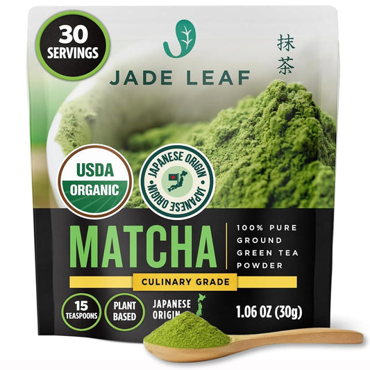 Jade Leaf Matcha Powder, Organic Culinary Grade, 30g / 1.06oz