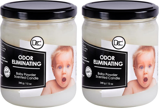 Vanilla Bean Odor Eliminating Highly Fragranced Candle - Eliminates 95% of Pet, Smoke, Food, and Other Smells Quickly - Up to 80 Hour Burn time - 12 Ounce Premium Soy Blend - Colors B