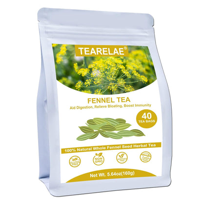 TEARELAE Fennel Tea, 40 Herbal Tea Bags, Te De Hinojo