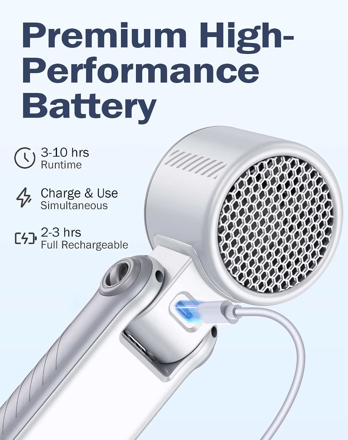 Portable Handheld Fan with Semiconductor Ice Cooling, [Instant Ice Relief], 4000mAh Rechargeable Mini Personal Fan, 5 Speeds, Quiet USB Travel Fan for Outdoor, Commuting, Summer Heat