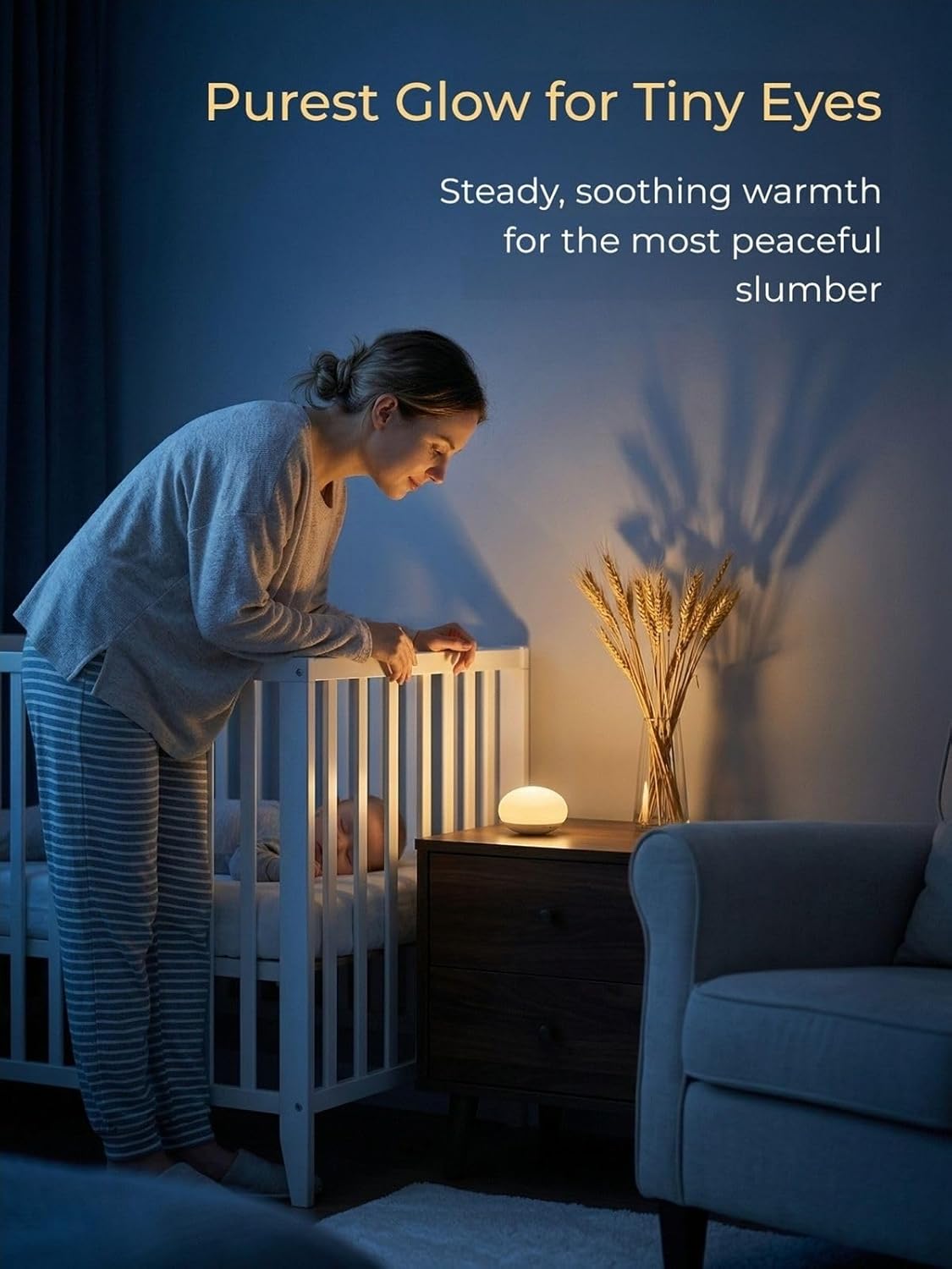 EASZZZ Flip Baby Night Light, Nursery Egg Light | Portable | Newborn Safe, Soft Glow, Dimmable Silicone Touch Lamp for Diaper Changing/Feeding/Travel | Baby Shower Registry Gift