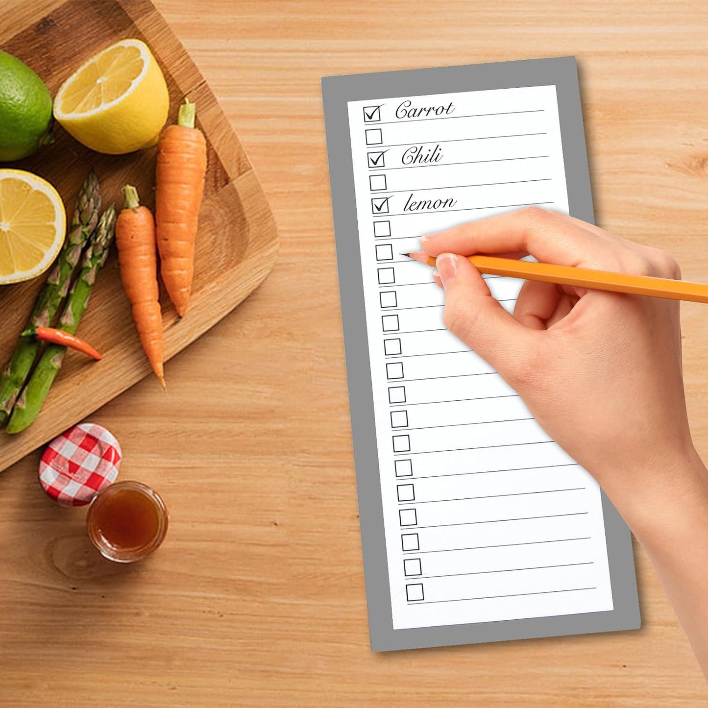 6 Pack Magnetic Notepads, Notepads Grocery List Magnet Pad for Fridge,Full Magnet Back Design Notepad for Grocery Lists, Shopping Lists, to-Do Lists(240 Sheets)