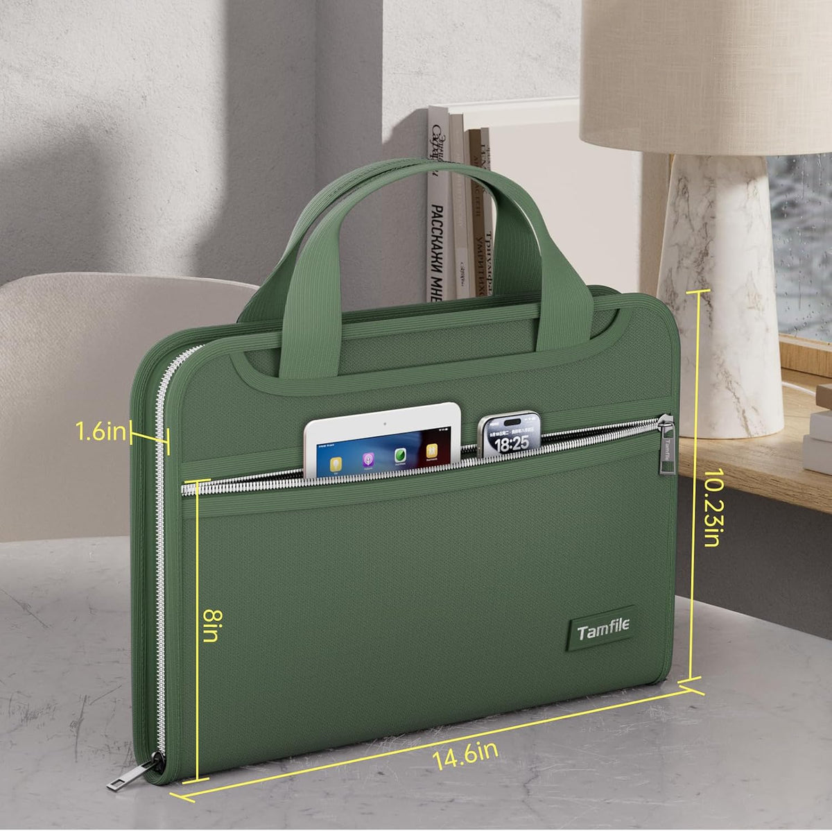 Tamfile Fireproof Accordion File Organizer, Expanding File Folder