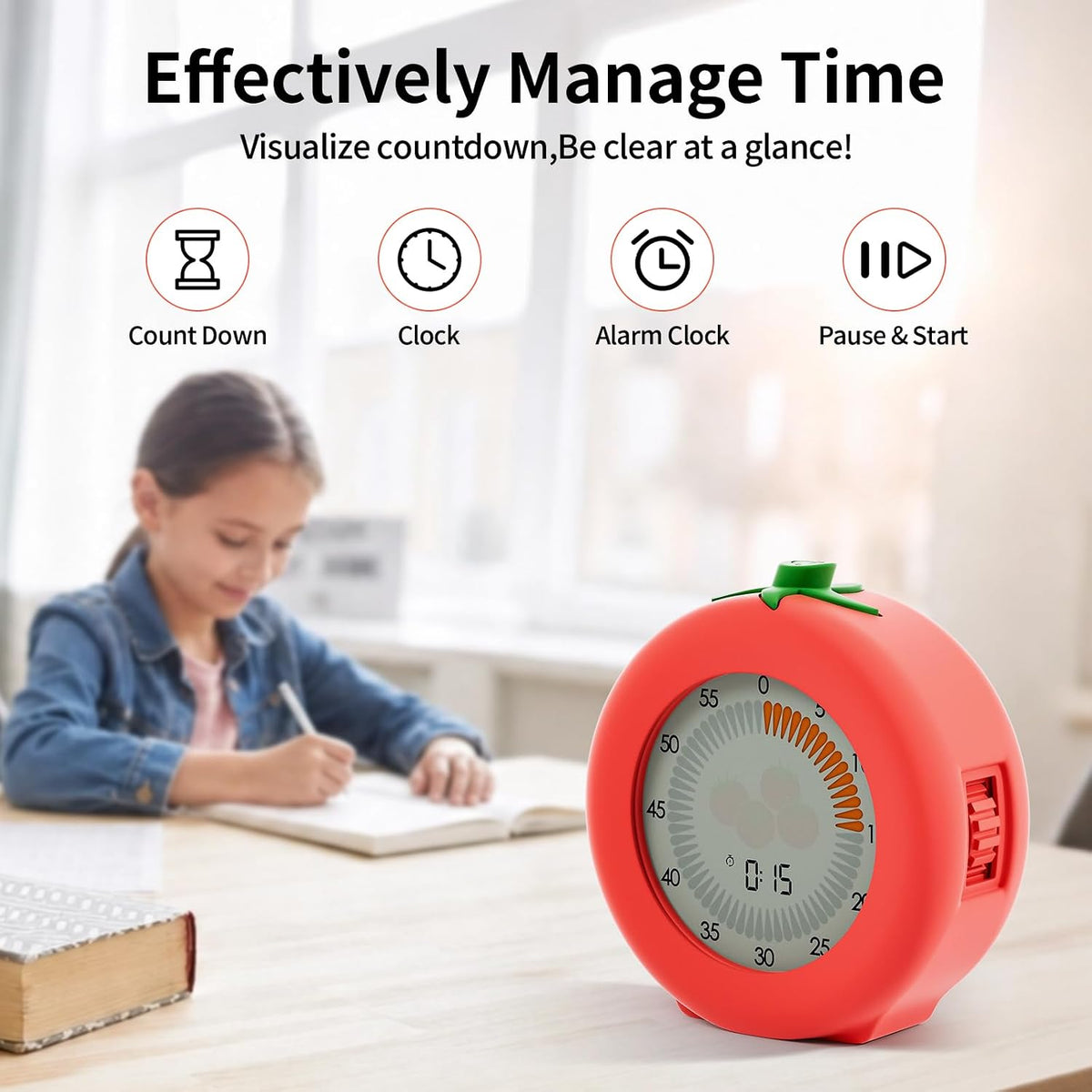 Tomato Kids Visual Timer for Classroom, Office and Meetings