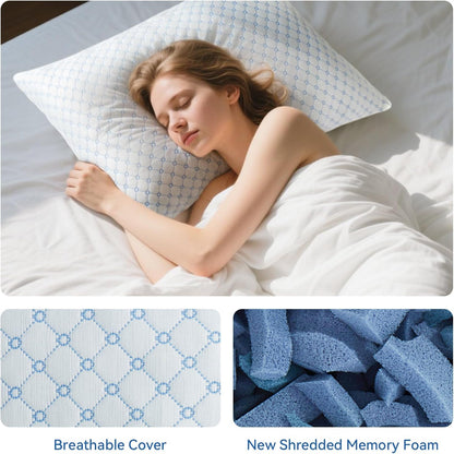 Cooling Adjustable Queen Pillows for Side Back Sleepers