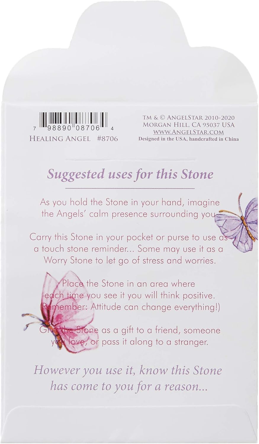 AngelStar 8706 Healing Angel Worry Stone, 1-1/2-Inch, White
