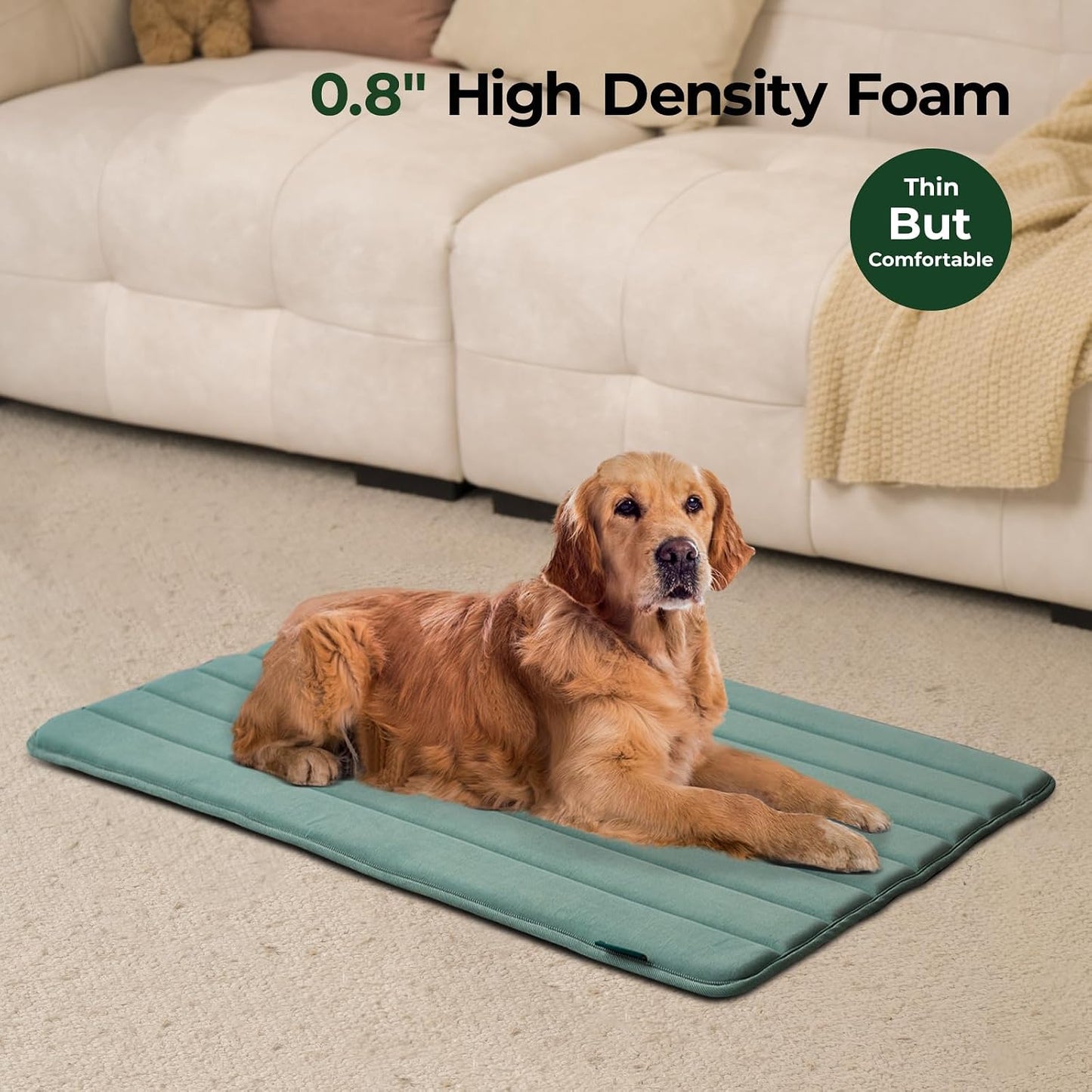BALANCE Dog Crate Pad, Dog Foam Crate Mat Kennel Pad, Washable Water-Resistant Pet Bed Flat Dogs Cage Mat for Large Dogs