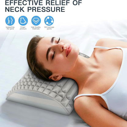 Refresh Neck and Back Stretcher Posture Corrector for Neck Pain Relief, Lower Back, Upper Back and Shoulder (Blue)