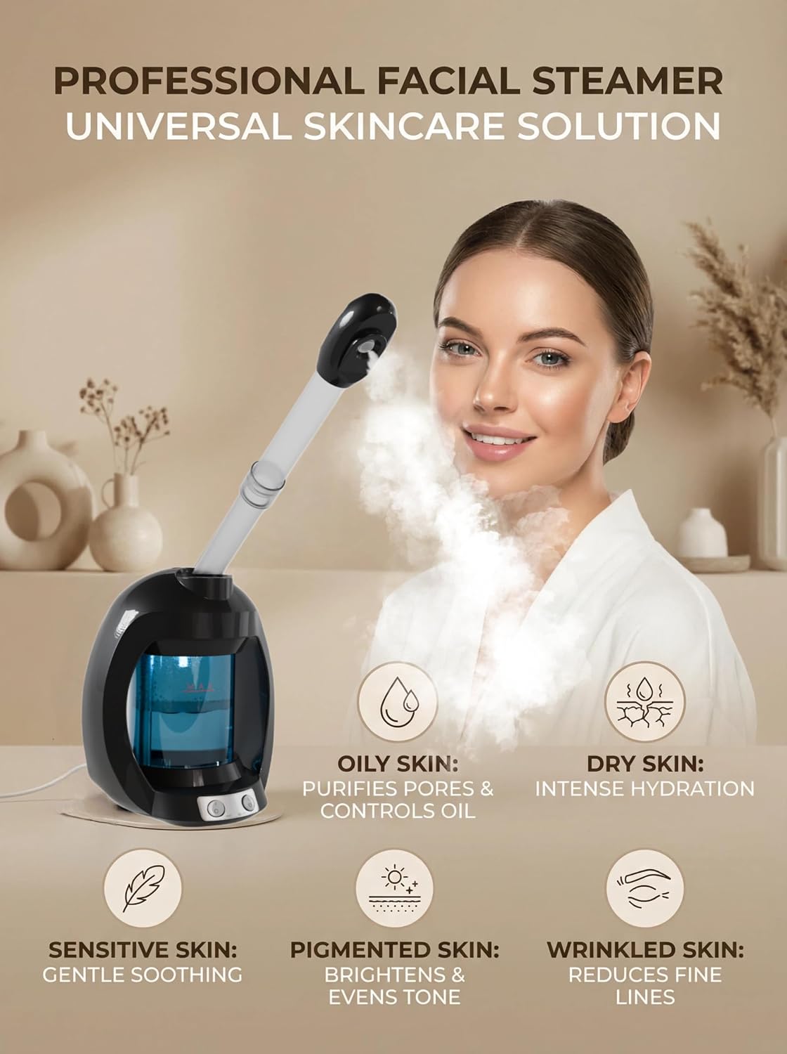 Facial Steamer, Face Steamer and Hair Steamer for Esthetician