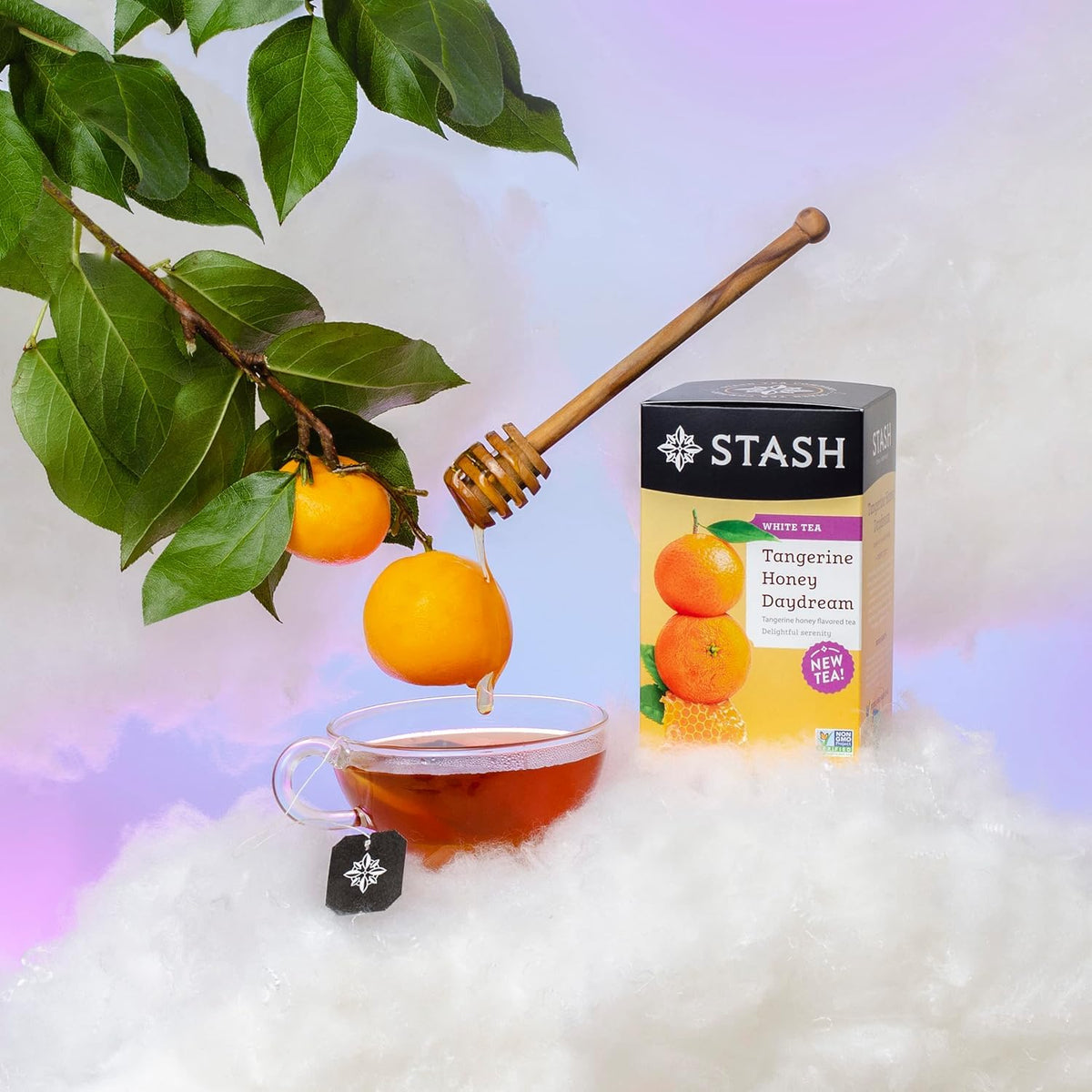 Stash Tea Tangerine Honey Daydream White Tea - Caffeinated, Non-GMO Project Verified Premium Tea with No Artificial Ingredients, 18 Count (Pack of 6) - 108 Bags Total