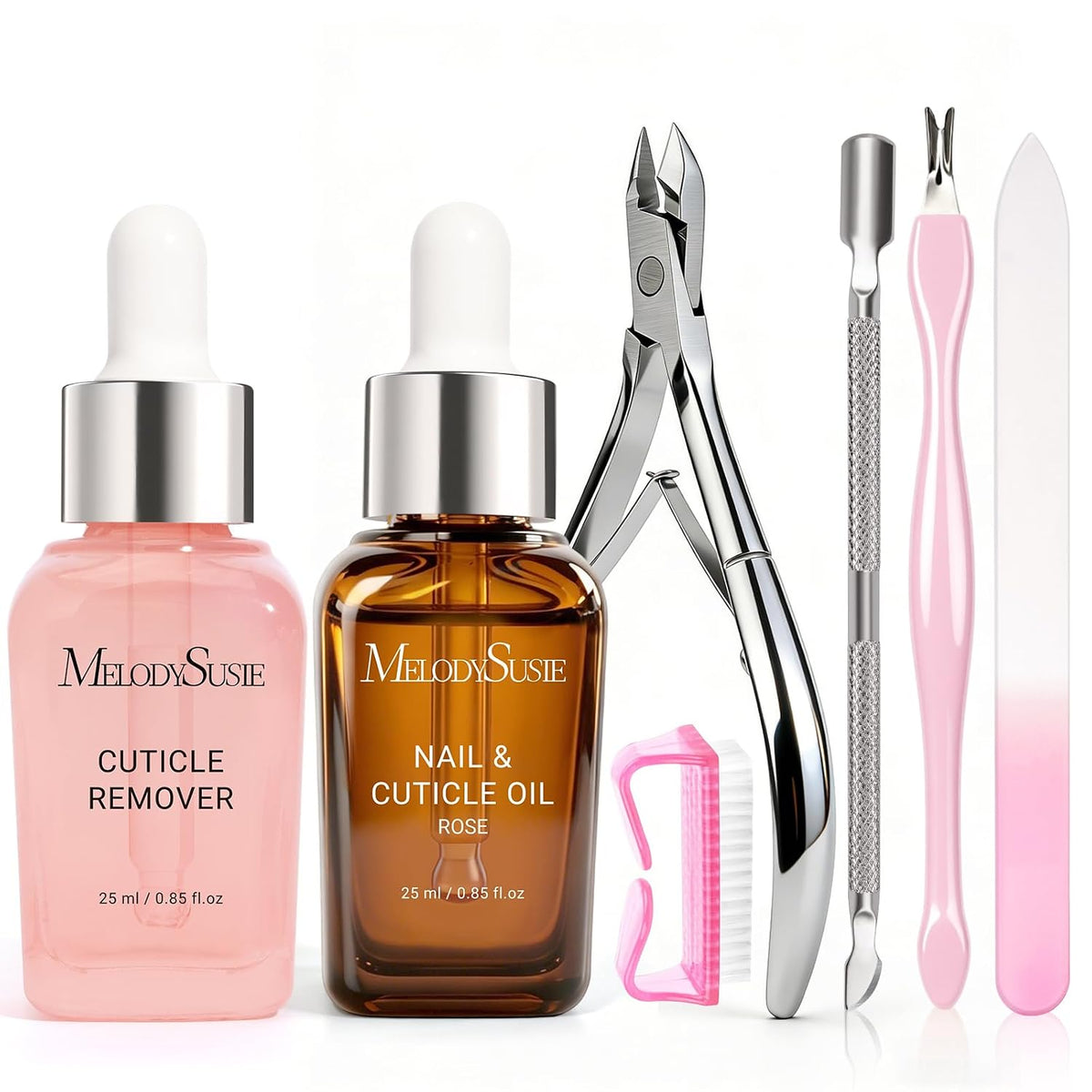 MelodySusie 16Pcs Professional Nail Buffer Kit,Nail Files and Buffers,Nail Buffer Block,Nail Brush, Nail File Buffers Kit for Natural Nails,DIY,Home Use,Salon（100/180 Grit）
