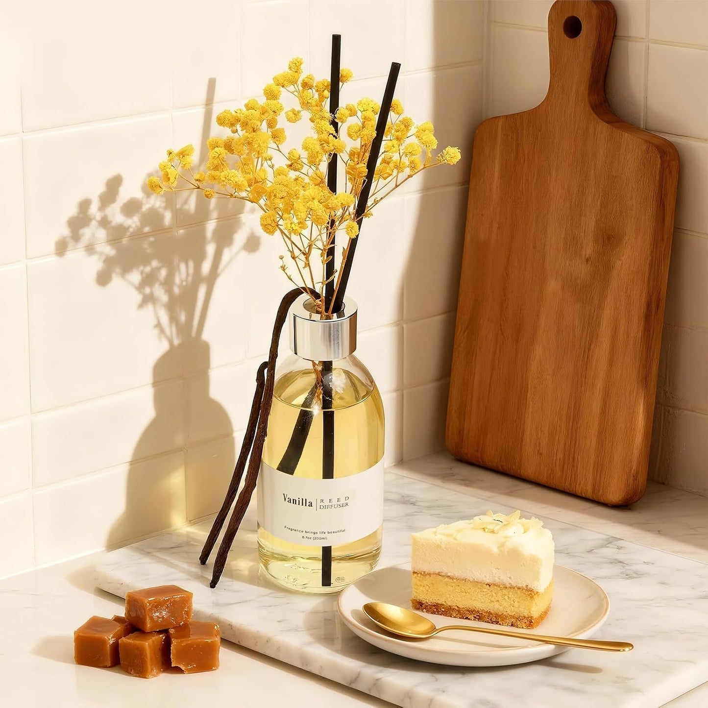 Clesh Reed Diffuser Set, 6.7 oz Eucalyptus Scented Diffuser with Sticks, Home Fragrance Reed Diffuser for Bathroom Shelf Decor
