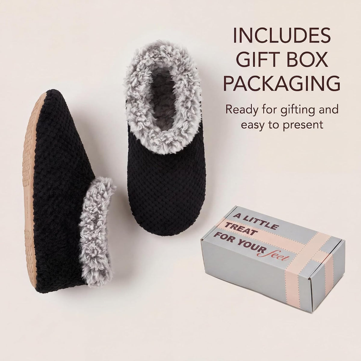 Cozylook Fuzzy Slippers for Women Indoor Soft Sole Slipper Socks