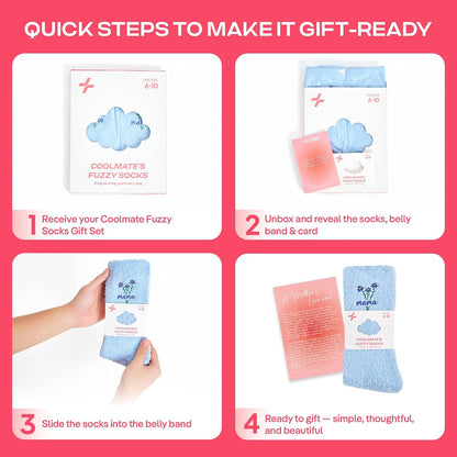 COOLMATE Fuzzy Socks for Women Gift Box – Cozy Soft Cloud Socks for Spa Home, Mother’s Day Gifts for Mom Grandma