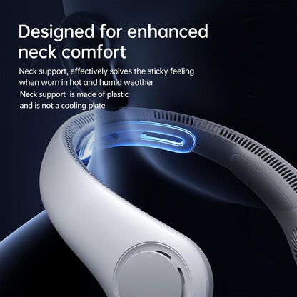 JISULIFE Portable Neck Fan Upgraded: Neckbrace Hands-Free, 5-Speed 5000 mAh