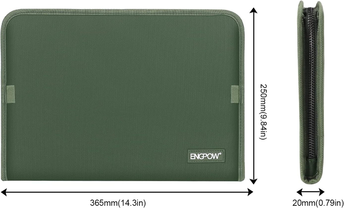 ENGPOW Expanding File Folder,Fireproof 13 Pockets Document Organizer Bag