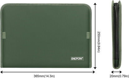 ENGPOW Expanding File Folder,Fireproof 13 Pockets Document Organizer Bag