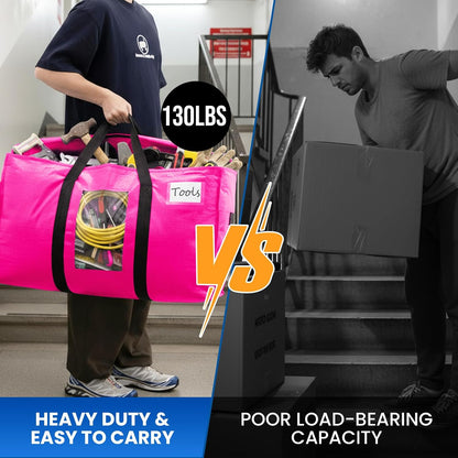 TAILI Blue Extra Large Moving Bags,Storage Bags with Visible Window