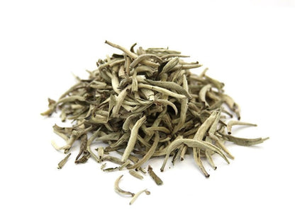 Premium White Silver Needle Tea Bags - Bai Hao Yinzhen Tea Triangles - Chinese Silver Tip White Tea - Low Caffeine Level