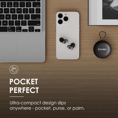 Ear Plugs for Sleep - Total Silence! Single+Double Tips Design | 46dB Noise Reduction & Advanced Seal Tech | 8 Pairs (XS-L) + Case | Trusted by Millions