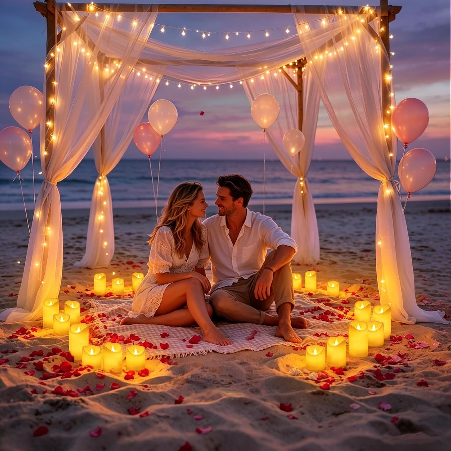 antizer Flameless Candles Led Candles Pack of 9 (H 4" 5" 6" 7" 8" 9" x D 2.2") Real Wax Battery Candles with Remote Timer for Home Fireplace Decor Wedding Festival Decor (Ivory 9 Pack)