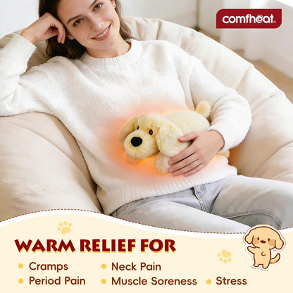 Microwave Unscented Heating Pad for Pain Relief, Moist Heat Pack Hot Compress for Period Cramps, Shoulder, Muscles, Cute Cloud Plush Heating Pad, Gift for Girl Women, with Washable Cover
