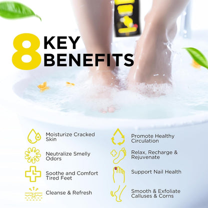 Muscle Relief Foot Soak with Epsom Salt, Made in USA, Soothe Tired Feet, Softens Calluses and Helps Athletes Foot 1lbs