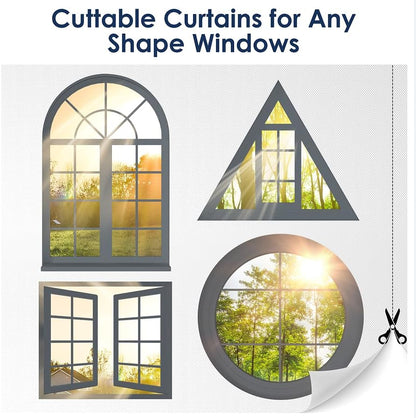 100% Blackout Curtains for Bedroom, 36"x57" Portable Black Out Window Cover