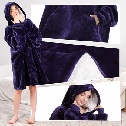 Aemicion Strawberry Blanket Hoodie,Oversized Sherpa Wearable Hooded Blanket,Warm Cozy Sweatshirt Gifts for Women Girls Adult