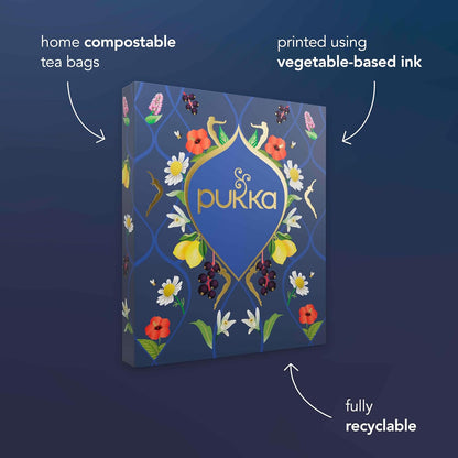 Pukka Premium Herbal Tea Gift Set 45 Organic Tea Bags 9 Delicious Flavors Caffeine Free Variety Pack Wellness Collection for Tea Lovers Holiday Birthday Gift Box