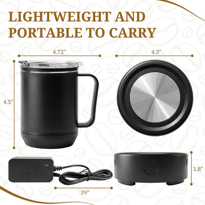 Temperature Control Coffee Mug, 16.9oz Smart Coffee Cup Warmer Heated Mug, 2-in-1 Cooling Cup (Cooling&Heating) Hot up to 131°F, Auto Shut Off for Home Office Birthday