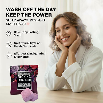 Explicit Essentials B Relax Shower Steamers | Lavender Mint Aromatherapy Shower Steamers for Relaxation & Stress Relief | Spa Shower Gift for Self-Care, Birthdays & Holidays
