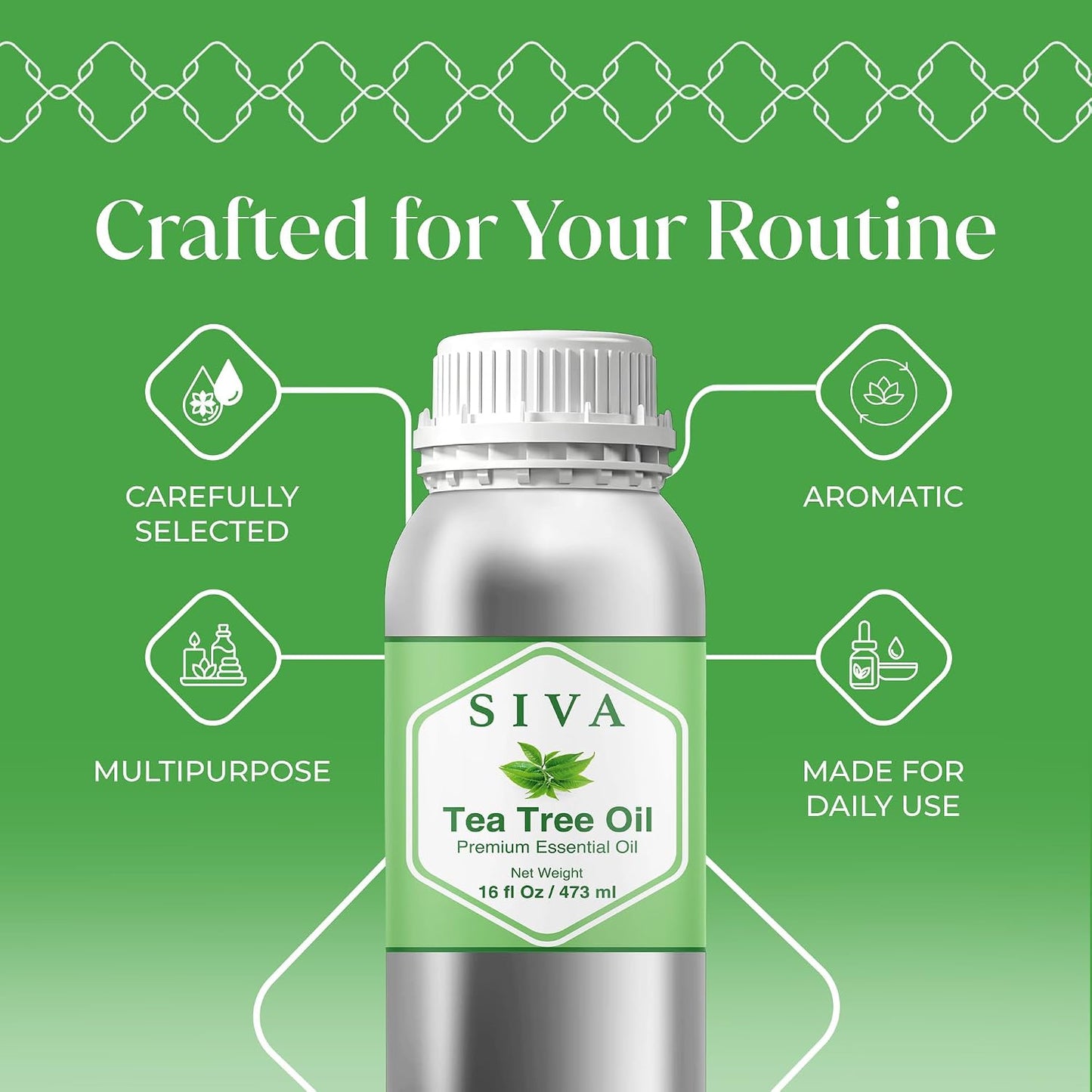Siva Lavender Essential Oil, Huge Bottle, Large Size, 16 Fl Oz (473 ml)