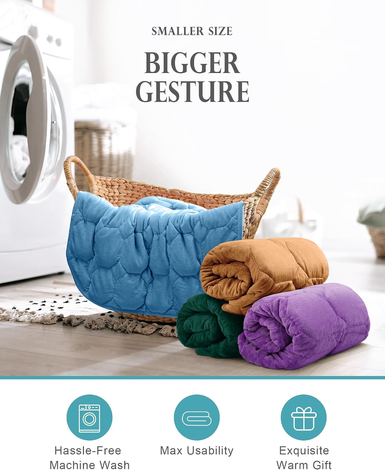 Cottonblue Weighted Lap Blanket 7lbs, Cozy Luxury Crystal Velvet Weighted Blanket for Adults, Small Weighted Blanket for Relaxation, Sleeping, Travel, Grey, 29" x 24"