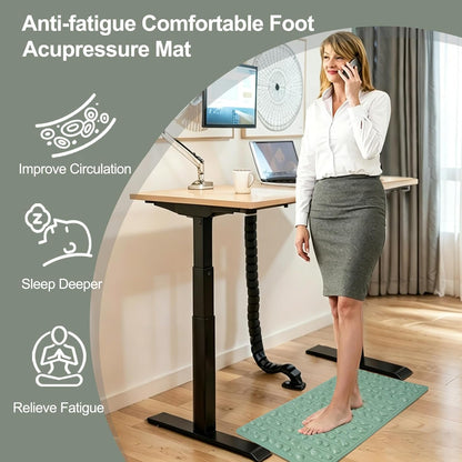 Portable Feet Acupressure Mat, Foldable Foot Massager Mat, Pressure Point Massage Pad, Anti Fatigue Office Standing Desk Pad, Stand Up Pad, Relieve Foot Pain
