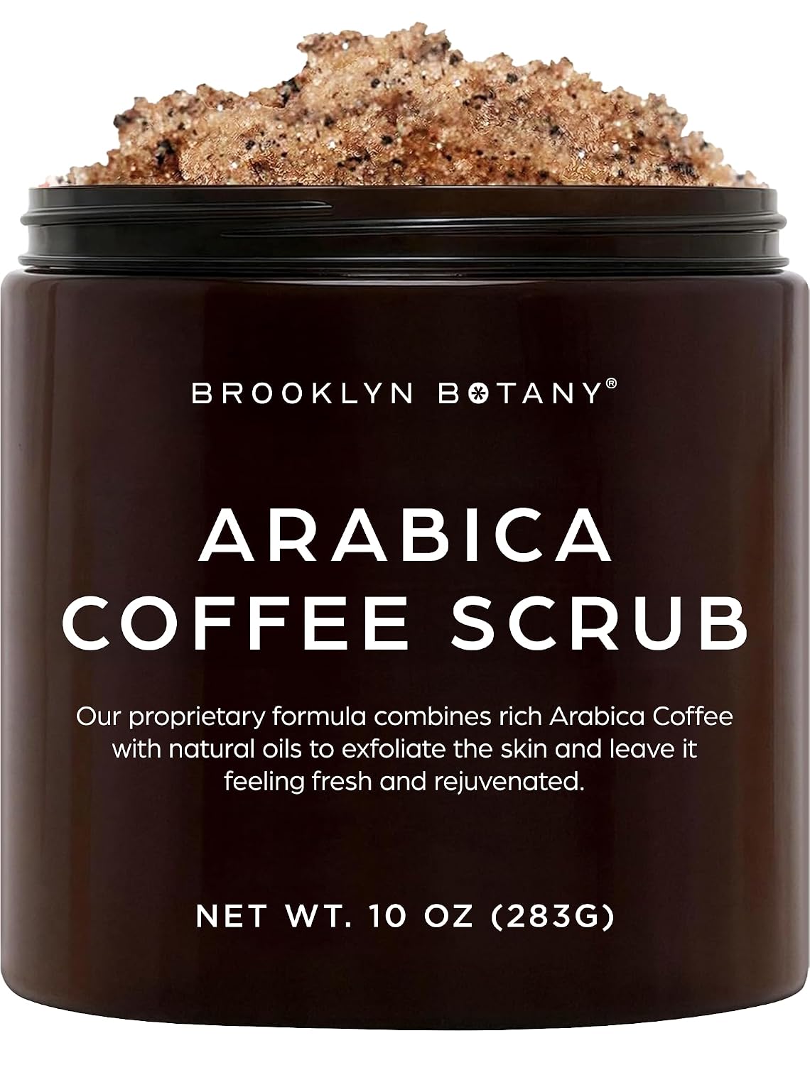 Brooklyn Botany Coconut Milk Body Scrub - Moisturizing and Exfoliating Body, Face, Hand, Foot Scrub - Fights Stretch Marks, Fine Lines, Wrinkles - Great Gifts for Women & Men - 10 oz
