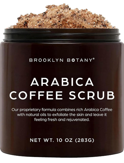 Brooklyn Botany Coconut Milk Body Scrub - Moisturizing and Exfoliating Body, Face, Hand, Foot Scrub - Fights Stretch Marks, Fine Lines, Wrinkles - Great Gifts for Women & Men - 10 oz