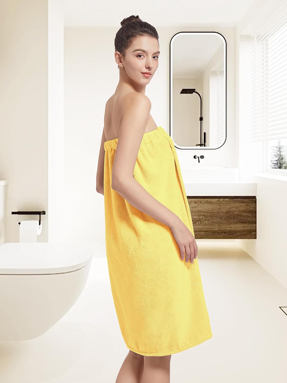 Women'S Soft Wrap Towel Full Length，Bath Robe After Shower Female Plush Long，Spa Bathrobes Lightweight With Pockets
