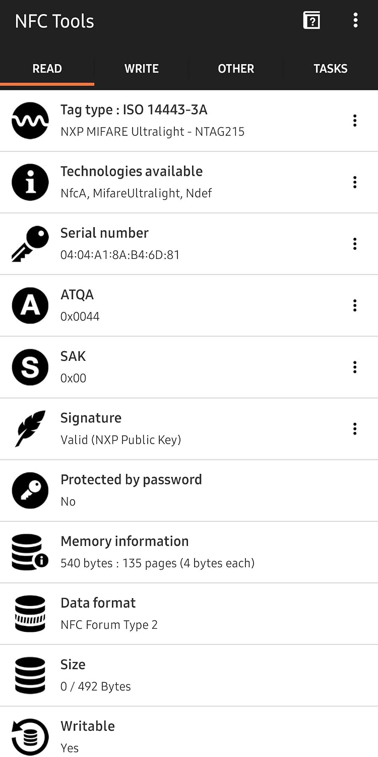 NTAG215 NTAG 215 25mm NFC Stickers Works with TagMo (Android) and Placiibo (iOS) and All NFC Applications (50 Stickers)