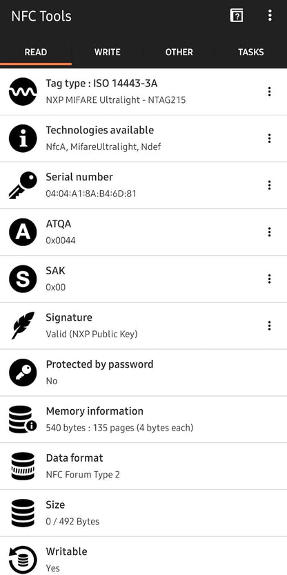 NTAG215 NTAG 215 25mm NFC Stickers Works with TagMo (Android) and Placiibo (iOS) and All NFC Applications (50 Stickers)