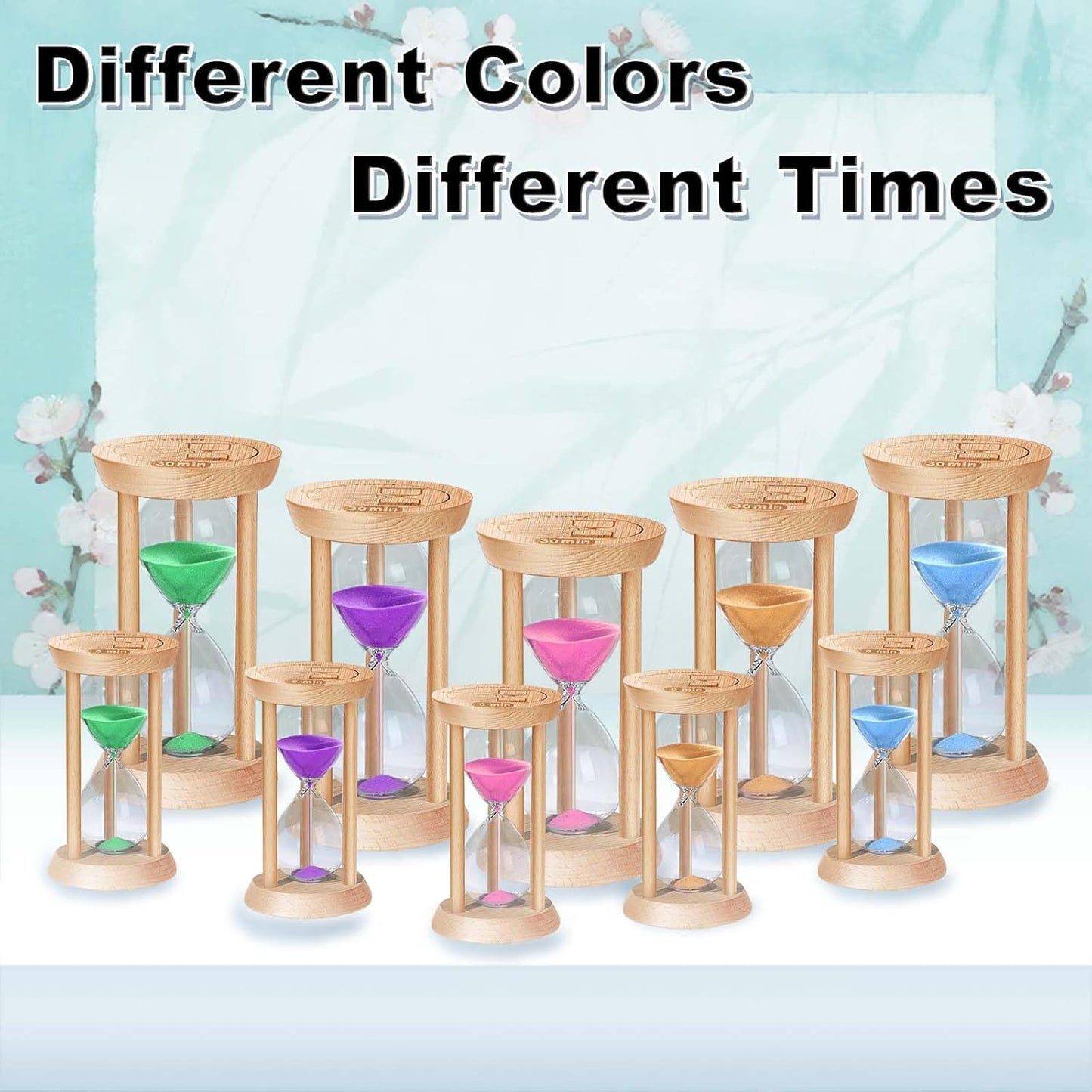 2 Minute Wooden Sand Timer,2 Min Hourglass, Small Sand Watch, Reloj De Arena, Hour Glass Sandglass for Home, Office, Decorative, Game, Classroom