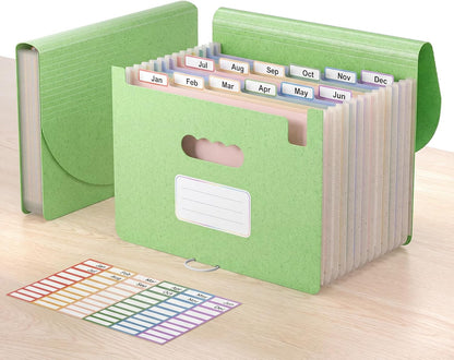 ThinkTex Accordion File Organizer, 12 - Pocket Expanding File Folders