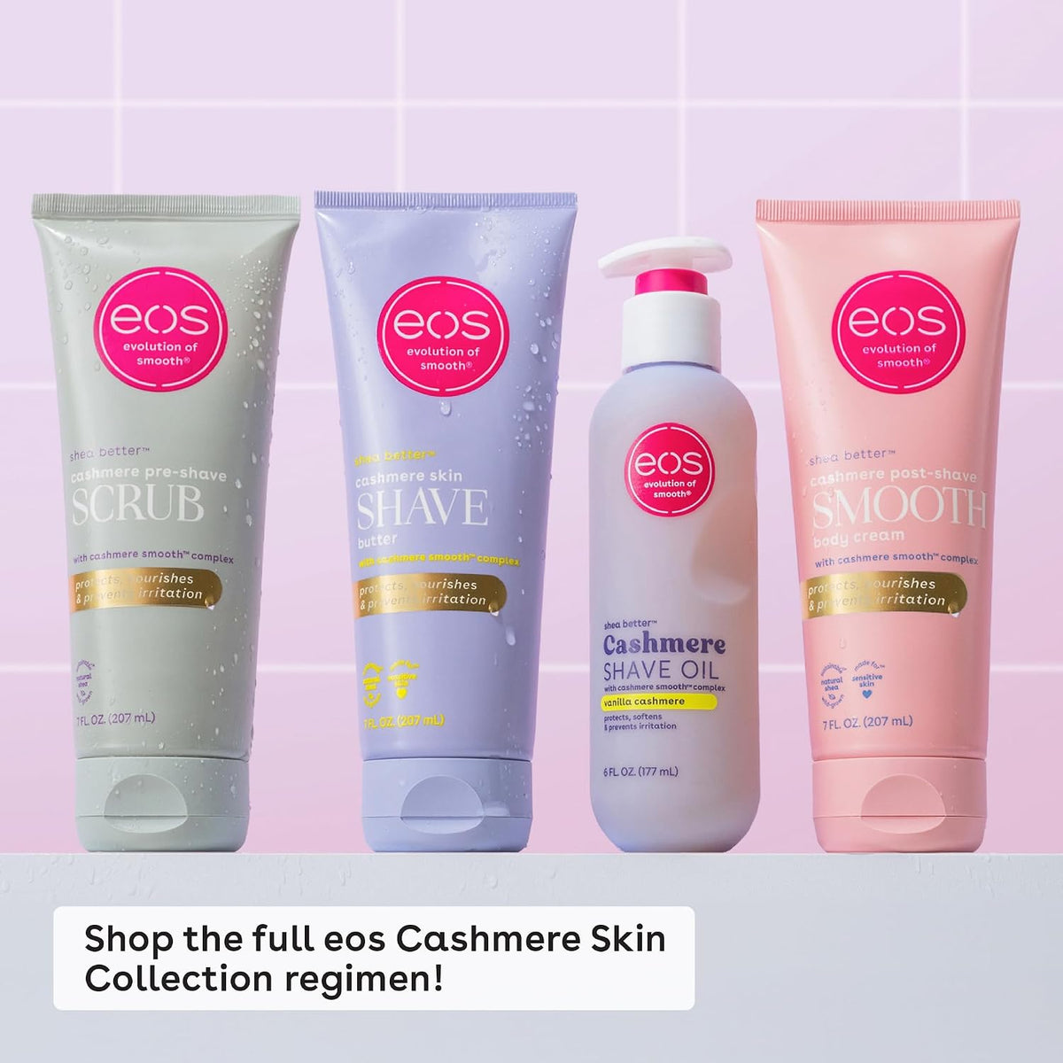 eos Cashmere Skin Collection Pre-Shave Scrub- Vanilla Cashmere, 7 fl oz