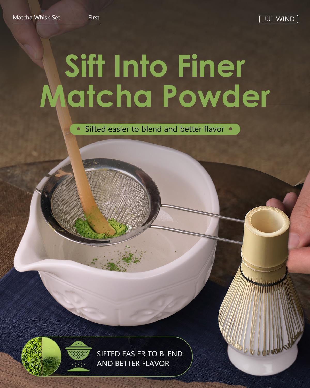 Matcha Whisk - 2-pack Bamboo matcha Whisk set, Handcrafted Traditional Japanese Chasen, 100-Prong Matcha Stirrer Wisk Mixer Brush for Authentic Matcha Tea Preparation