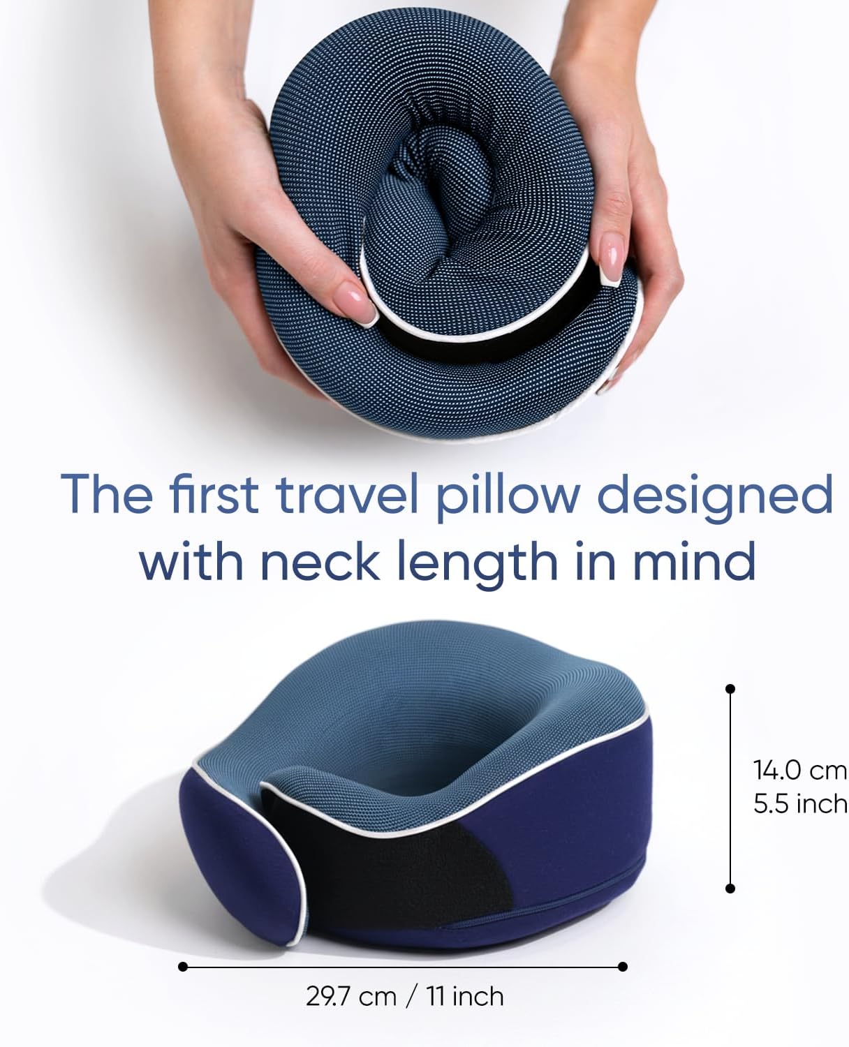 Proglobe Travel Neck Pillows for Airplanes, Sleeping Essentials for Long haul Flights, 360° Head Support, Car and Airplane Kit with 3D Contoured Eye Mask, Earplugs and Luxury Mesh Bag (Adult, Grey)